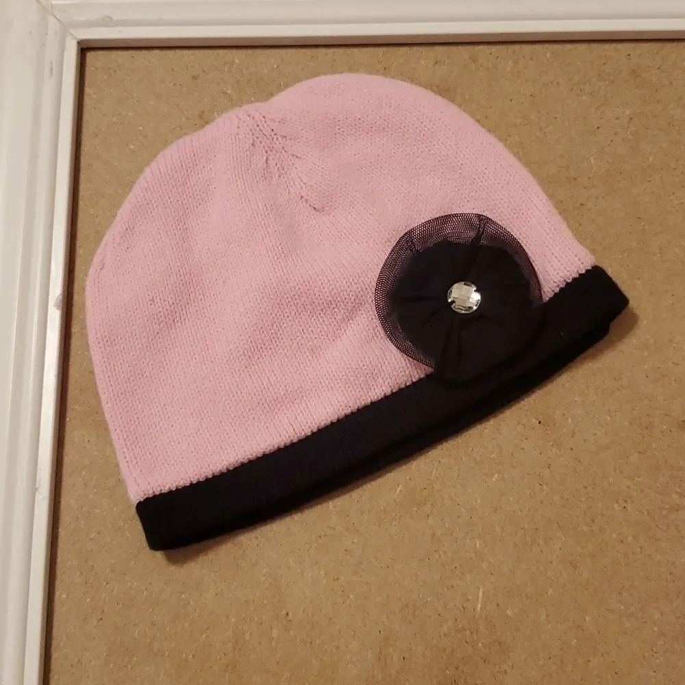 Cat & Jack Cream Faux Fur Jacket & Beanie Set - 6-9M
